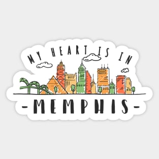 Memphis, USA City Skyline Sticker